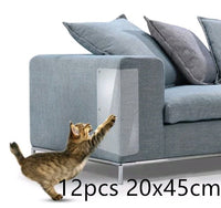 HKM-5515965 Cat Claw Protector Pads for Leather Furniture - Anti-Scratch PVC Film, Universal Fit for Sofas and More