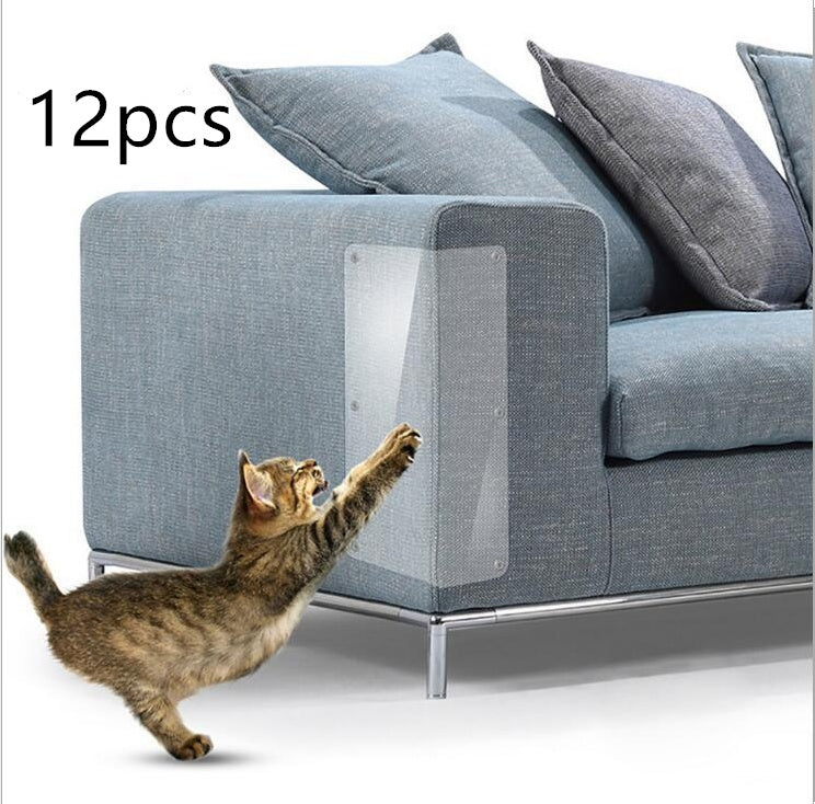 HKM-5515965 Cat Claw Protector Pads for Leather Furniture - Anti-Scratch PVC Film, Universal Fit for Sofas and More