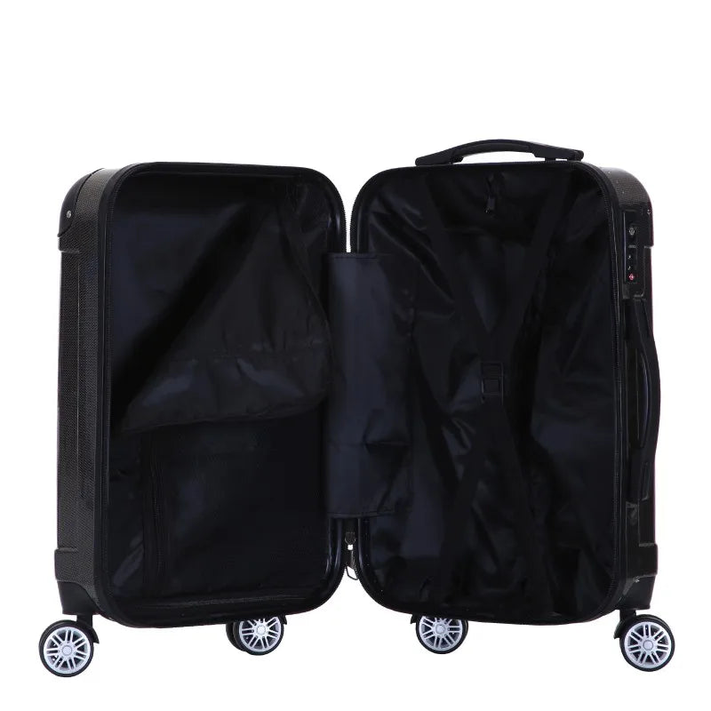 HKM-551635 28-Inch, 24-Inch, and 20-Inch ABS Hard Shell Luggage Set - Durable and Lightweight Travel Suitcases