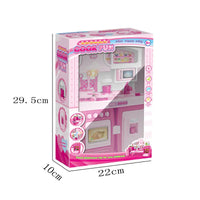 HKM-551699 Kids Kitchen Play Set with Tableware - Pretend Simulation Cooking Toy for Girls