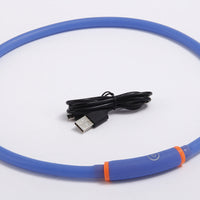 HKM-5517757 Waterproof LED Luminous Pet Dog Collar - Adjustable, Safe for Night Walks, Available in Multiple Colors