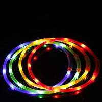 HKM-5517757 Waterproof LED Luminous Pet Dog Collar - Adjustable, Safe for Night Walks, Available in Multiple Colors