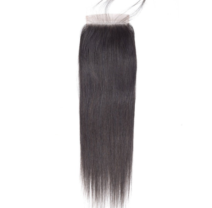 HKM-551827 Lace Front Synthetic Straight 4x4 Wig with Hair Accessories