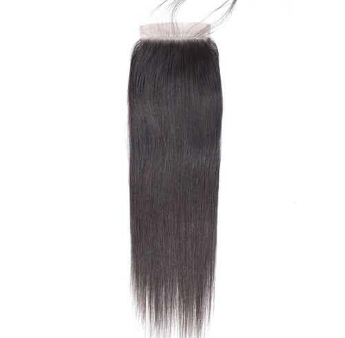 HKM-551827 Lace Front Synthetic Straight 4x4 Wig with Hair Accessories