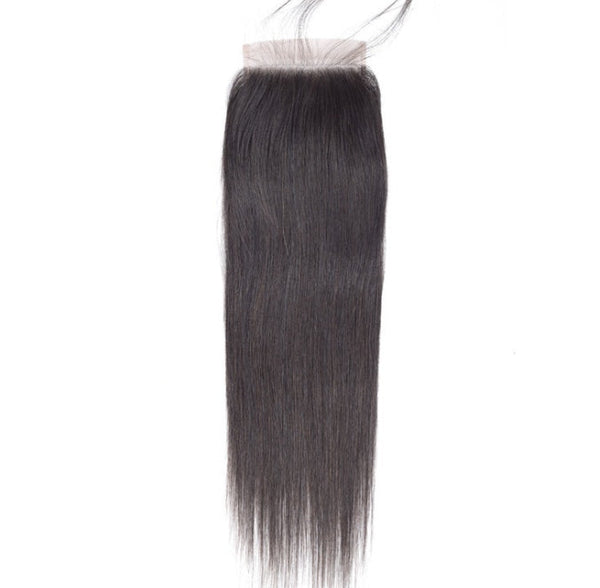 HKM-551827 Lace Front Synthetic Straight 4x4 Wig with Hair Accessories