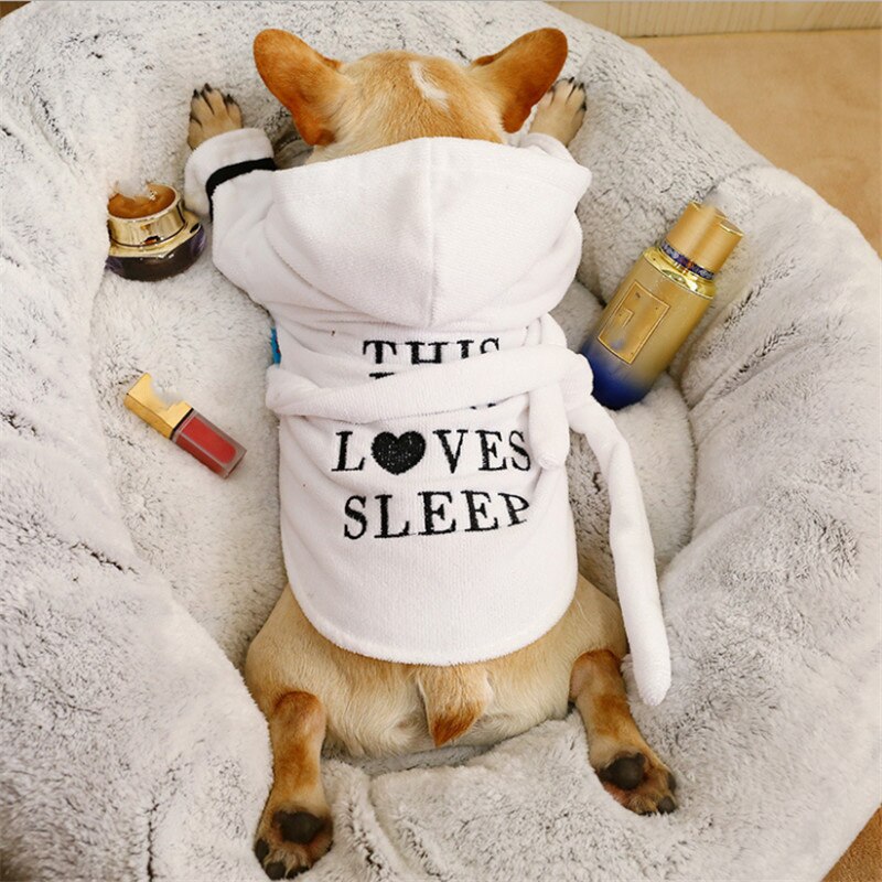 HKM-5519933 Cozy Cotton Dog Pajamas and Bathrobe for Ultimate Comfort