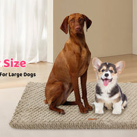 HKM-5520189 Ultra Soft Plush Dog Bed with Removable Washable Cover - Anti-Slip Mat for Medium to Large Pets, All-Season Comfort