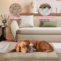 HKM-5520189 Ultra Soft Plush Dog Bed with Removable Washable Cover - Anti-Slip Mat for Medium to Large Pets, All-Season Comfort