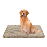 HKM-5520189 Ultra Soft Plush Dog Bed with Removable Washable Cover - Anti-Slip Mat for Medium to Large Pets, All-Season Comfort