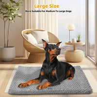 HKM-5520189 Ultra Soft Plush Dog Bed with Removable Washable Cover - Anti-Slip Mat for Medium to Large Pets, All-Season Comfort