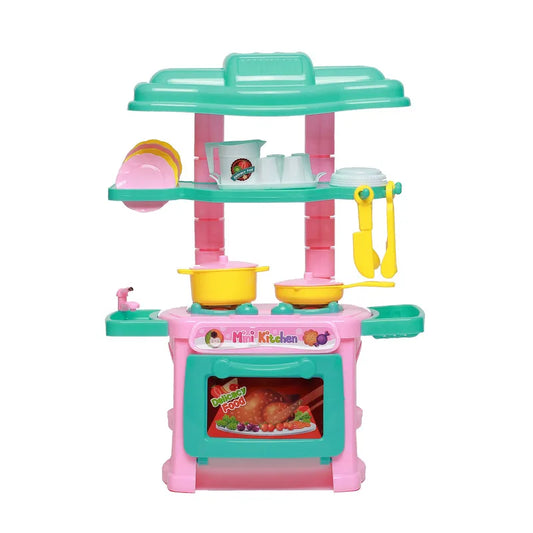 HKM-552083 Mini Kitchen Cooking Play Set for Kids – 48-Piece Pretend Play Toy Set