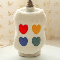 HKM-5522109 Warm Four-Color Love Vest - Rainbow Leisure Skirt Top