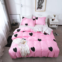 HKM-552211 European Style Printed Four-Piece Bedding Set with Quilt Cover and Pillowcases, Made of Polyester for 1.5m Beds