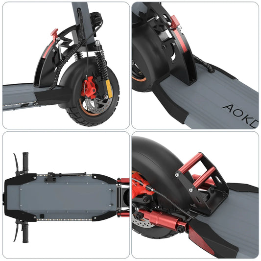 HKM-552275 Foldable 10-Inch Electric Scooter with 800W Motor, Max Speed 45 km/h, Dual Suspension, Lightweight & Waterproof for Youth and Adults