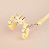 HKM-5523005 Adjustable Bee Shape Cat Harness with Rope - Pink, Yellow, Blue in Sizes S and M