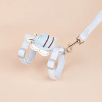 HKM-5523005 Adjustable Bee Shape Cat Harness with Rope - Pink, Yellow, Blue in Sizes S and M