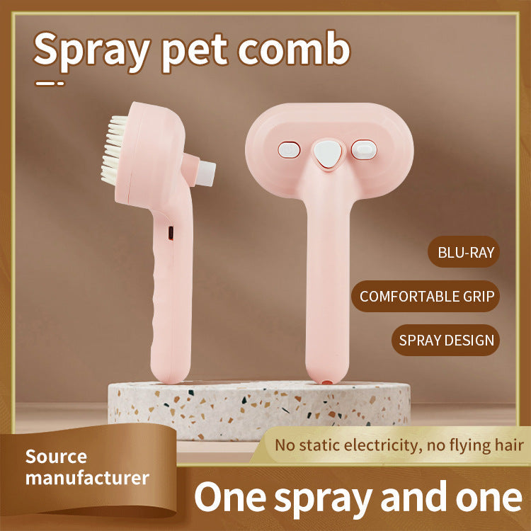HKM-5523133 Pet Anti-Fly Hair Comb with Blue Light Sterilization - Multiple Colors Available
