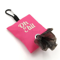 HKM-5523773 Dog Waste Bag Storage Dispenser - Portable Canvas Poop Bags Organizer in Various Colors