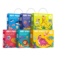 HKM-552403 Custom Cartoon Educational Jigsaw Puzzles for Kids - 24/48/60 Pieces, Portable Gift Box