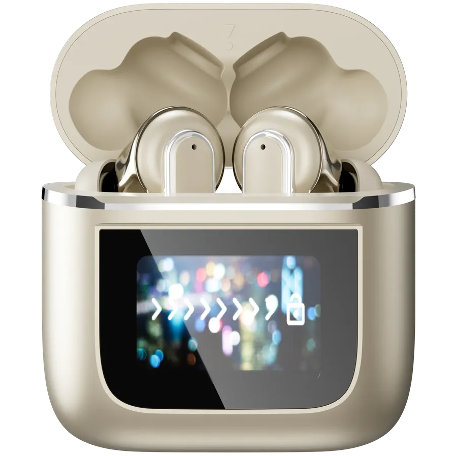 HKM-552403 Wireless TWS Earbuds with Touch Control and Low Latency, Bluetooth 5.4, LCD Battery Indicator