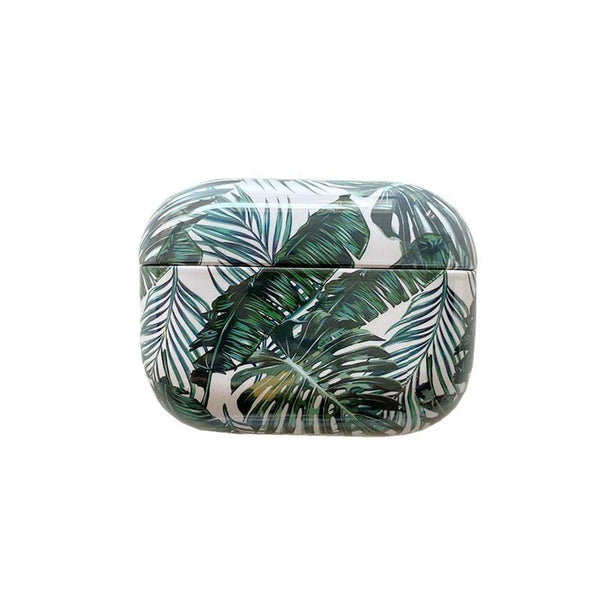 HKM-552467 Tropical Leaf Soft TPU Earphone Case for AirPods 1st/2nd Gen & Pro
