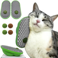 HKM-5524797 Wall-Mounted Catnip Toy Balls with Massage Brush and Self-Grooming Features for Indoor Cats