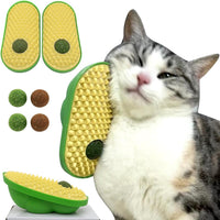 HKM-5524797 Wall-Mounted Catnip Toy Balls with Massage Brush and Self-Grooming Features for Indoor Cats