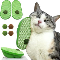 HKM-5524797 Wall-Mounted Catnip Toy Balls with Massage Brush and Self-Grooming Features for Indoor Cats
