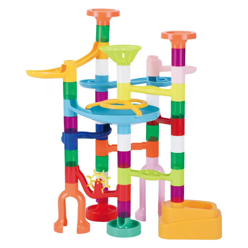 HKM-552659 73-Piece Marble Run Building Blocks Set for Kids Ages 3 and Up