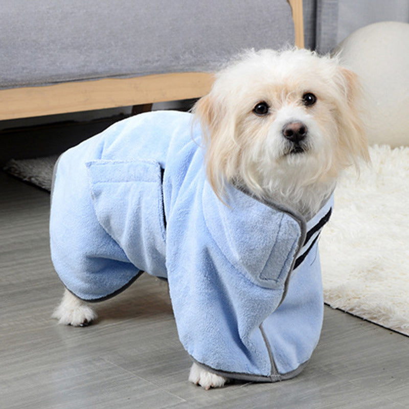 HKM-5526973 Fast-Drying Microfiber Pet Bathrobe ¨C Adjustable Absorbent Grooming Coat for Dogs of All Sizes
