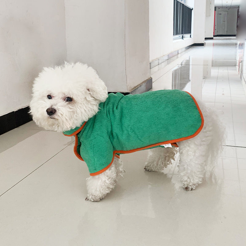HKM-5526973 Fast-Drying Microfiber Pet Bathrobe ¨C Adjustable Absorbent Grooming Coat for Dogs of All Sizes