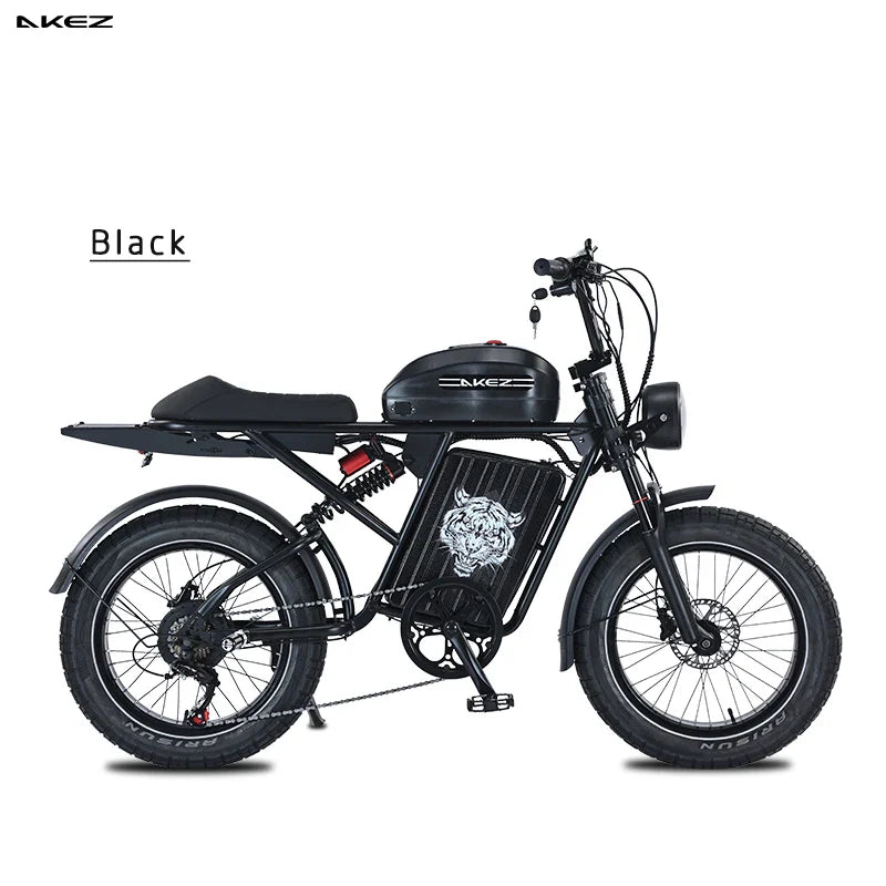 HKM-552723 48V 1500W Off-Road Cruiser E-Bike with 36Ah Battery, 20-Inch Wheels, 7-Speed Gear System, Black & Pink