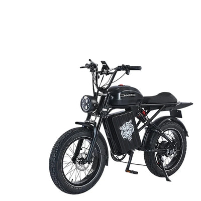 HKM-552723 48V 1500W Off-Road Cruiser E-Bike with 36Ah Battery, 20-Inch Wheels, 7-Speed Gear System, Black & Pink