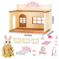 HKM-552851 Forest Family Big Villa Set - Mini Doll House Playset for Role Play and Educational Fun