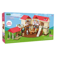 HKM-552851 Forest Family Big Villa Set - Mini Doll House Playset for Role Play and Educational Fun