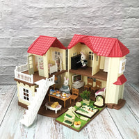 HKM-552851 Forest Family Big Villa Set - Mini Doll House Playset for Role Play and Educational Fun