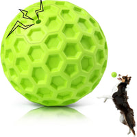 HKM-5528765 Indestructible Squeaky Dog Ball for Aggressive Chewers - Waterproof, Teeth Cleaning Interactive Chew Toy for Large Breeds