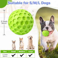 HKM-5528765 Indestructible Squeaky Dog Ball for Aggressive Chewers - Waterproof, Teeth Cleaning Interactive Chew Toy for Large Breeds