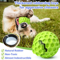 HKM-5528765 Indestructible Squeaky Dog Ball for Aggressive Chewers - Waterproof, Teeth Cleaning Interactive Chew Toy for Large Breeds