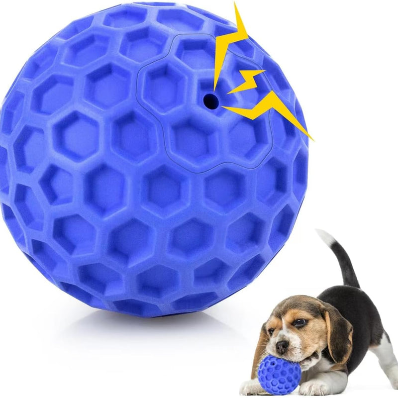 HKM-5528765 Indestructible Squeaky Dog Ball for Aggressive Chewers - Waterproof, Teeth Cleaning Interactive Chew Toy for Large Breeds