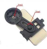 HKM-553107 Retractable Mobile Phone Holder for Telescopes - Fits Eyepiece Diameters 26.4-46.4mm and Phone Widths 56-98mm