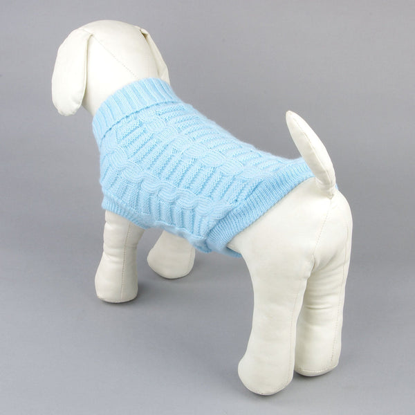 HKM-5531453 Cozy Solid Color Acrylic Dog & Cat Sweater for Pets - Casual Apparel Available in Multiple Sizes