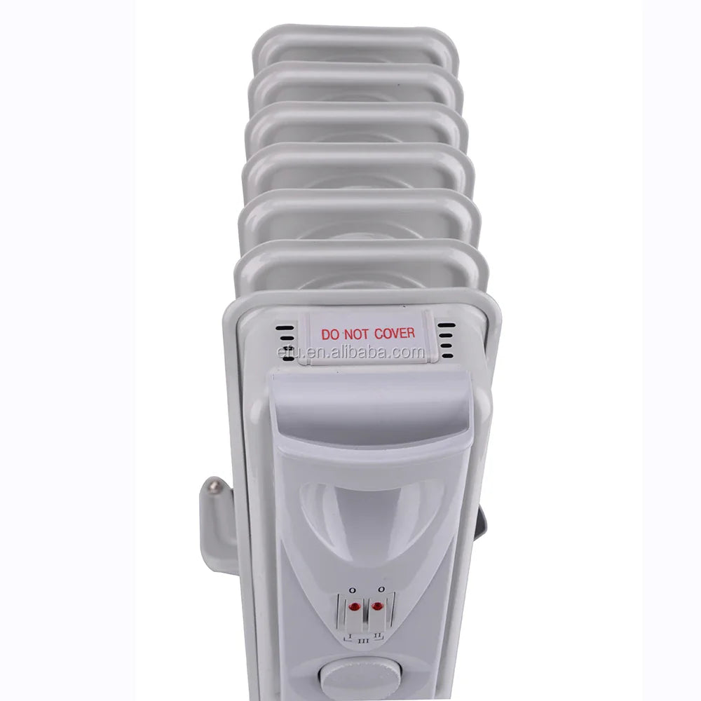 HKM-553171 Oil-Filled Radiator Heater with Adjustable Thermostat and Safety Features, 1500W Power, Portable for Indoor Use