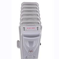HKM-553171 Oil-Filled Radiator Heater with Adjustable Thermostat and Safety Features, 1500W Power, Portable for Indoor Use