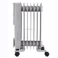 HKM-553171 Oil-Filled Radiator Heater with Adjustable Thermostat and Safety Features, 1500W Power, Portable for Indoor Use
