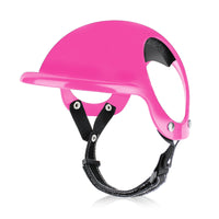 HKM-5532093 Pet Motorcycle Safety Helmet for Dogs and Cats - Monochrome Design in Black and Pink, Sizes S, M, L