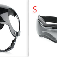 HKM-5532093 Pet Motorcycle Safety Helmet for Dogs and Cats - Monochrome Design in Black and Pink, Sizes S, M, L