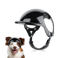 HKM-5532093 Pet Motorcycle Safety Helmet for Dogs and Cats - Monochrome Design in Black and Pink, Sizes S, M, L
