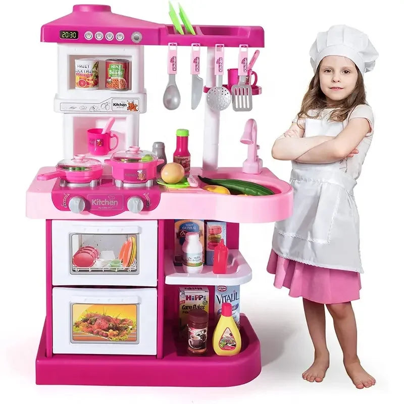 HKM-553235 Kids Pretend Play Cooking Set - Mini Kitchen Toys for Ages 2-14, EPT646097/EPT646098