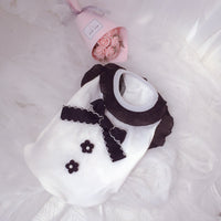 HKM-5532861 Black and White Floral Knot Dog Vest for Small to Extra Large Breeds